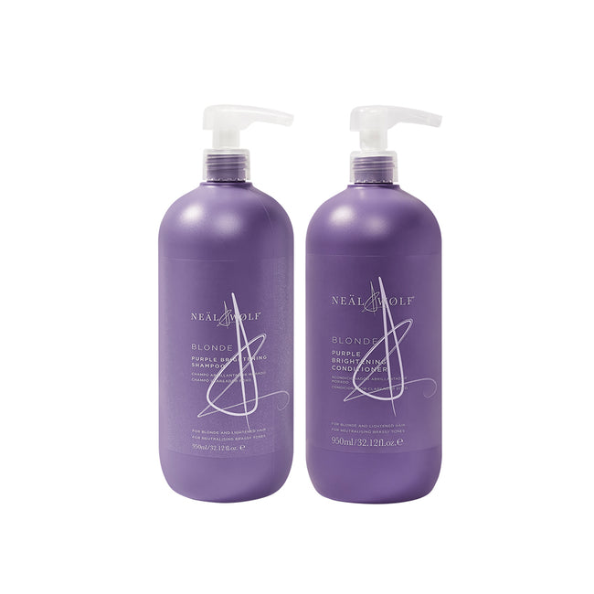 Blonde Brighten & Tone Purple Shampoo & Conditioner 950ml Duo